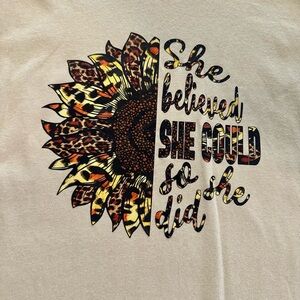 Gildan Cotton Tan Motivational T-Shirt